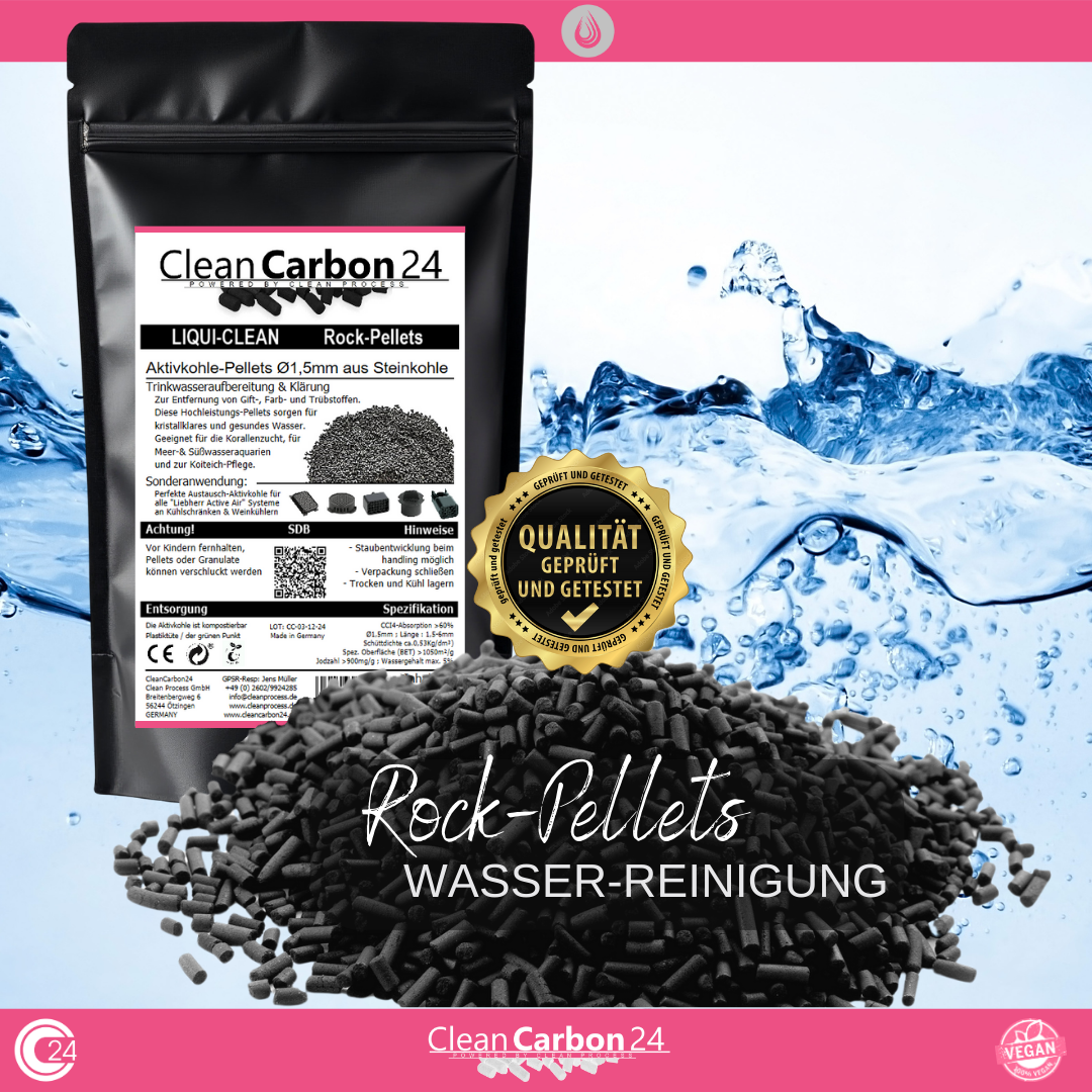 Feine Steinkohle‑Aktivkohle für Aquarien und Teichfilter