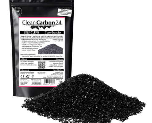 hochreines Kokos‑Aktivkohlegranulat für Trinkwasserfilter, Aquaristik und technische Wasseraufbereitung