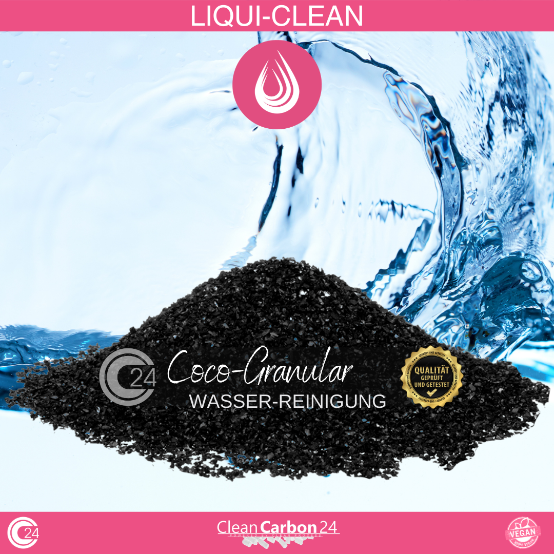 hochreines Kokos‑Aktivkohlegranulat für Trinkwasserfilter, Aquaristik und technische Wasseraufbereitung